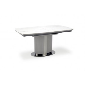 Стол обеденный HALMAR DANCAN белый мрамор/серый/черный 160-220/90